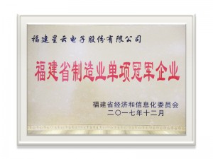 福建省制造业单项冠军企业